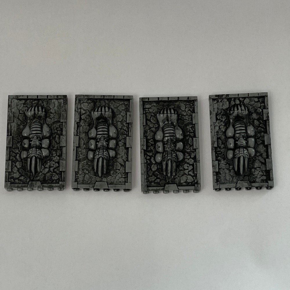 Mega Blok Bloks AM02005 Gray Replacement Add-on Parts Lot of 4